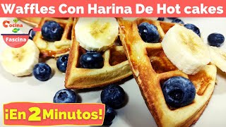 Waffles con Harina de Hotcakes  Fáciles y RápidosLaCocinaMeFascina ​ [upl. by Odrareve516]