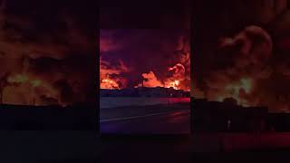 Watch Massive fire breaks out at Texas oilfield Shorts [upl. by Anilosi424]