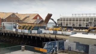 WATCH Demo Begins On Anthonys Pier 4 [upl. by Nilesoj642]