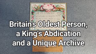 Britains Oldest Person a Kings Abdication and a Unique Archive The remarkable Rachel MacArthur [upl. by Jerold]