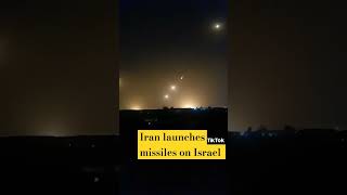 Iran launches hundreds of missiles in Israel israel iran america palestine usa islam shorts [upl. by Aynahs]