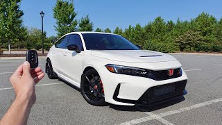 2024 Honda Civic TypeR Start Up Exhaust Walkaround Test Drive and Review [upl. by Heshum]