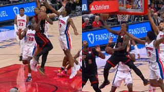 DeMar DeRozan insane 360 reverse layup vs Pistons [upl. by Zsazsa]