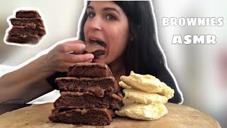 ASMR  HOMEMADE FUDGY CHOCOLATE BROWNIES  EATING SOUNDS [upl. by Amarillas]