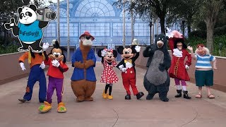 Best Surprise GROUP CHARACTER Meet amp Greet  Epcot  Walt Disney World [upl. by Norramic359]