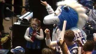 Indianapolis Colts Mascot quotBLUEquot Dancing at PepRally  01222010 [upl. by Akselaw534]