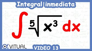 Integral inmediata ejemplo 13  Cálculo integral  Vitual [upl. by Jeconiah]