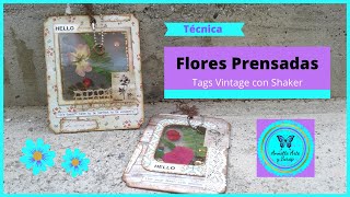 Técnica Flores Prensadas para Scrapbooking [upl. by Otrebire]