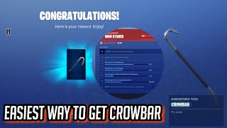 FASTEST amp EASIEST way to get FREE quotCrowbarquot Pickaxe In Fortnite  Getaway challenges [upl. by Wilde]