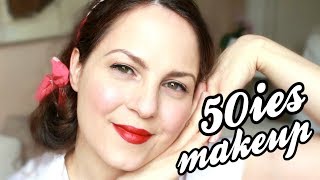 1950s makeup ★ Fab4ty Retro Style ★ 50er Jahre Look ♥ Kathis Kosmos [upl. by Oicul]