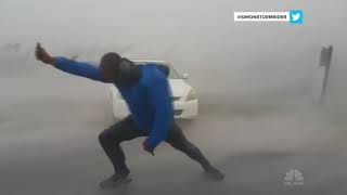 Storm Chaser Battles Hurricane Irma’s Powerful Winds  NBC News [upl. by Rizzi389]