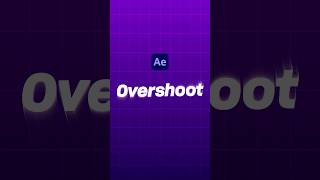 Overshoot Effect in After Effects  youtubeshorts aftereffectstutorial motiongraphics [upl. by Eyllom]