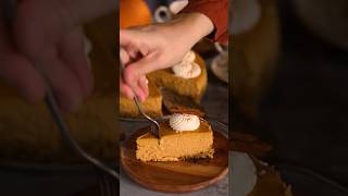 Pumpkin Cheesecake 🎃 autumnbaking cheesecake pumpkin [upl. by Loeb]