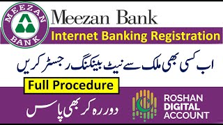 Meezan Bank Roshan Digital Account Internet Banking Registration  NRP Account Mobile Banking [upl. by Anelis916]