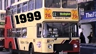 FLASHBACK Brighton amp Hove buses 1999  Alte Busse in England  beautiful old Doubledecker buses [upl. by Ilatfan]