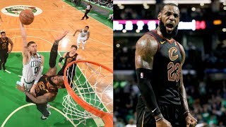 Tatum Dunks on LeBron Cavs Advance to Finals 2018 NBA Playoffs [upl. by Malley]