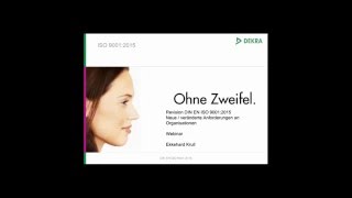 DEKRA Akademie  Webinar zur Normrevision DIN EN ISO 90012015 [upl. by Aseram]