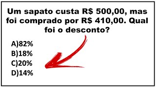 CALCULANDO O DESCONTO POR REGRA DE TRÊS  MATEMÁTICA BÁSICA E PARA CONCURSOS [upl. by Ennaecarg719]