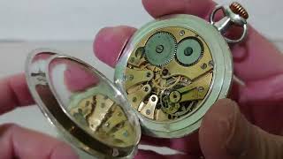 ANTIQUE TAVANNES STERLING POCKET WATCH [upl. by My]