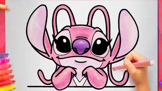 How to draw Angel from lilo and stitch easy [upl. by Eronel]