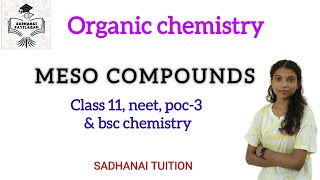 Stereochemistry  Meso compounds  Tamil explanation SadhanaiTuition [upl. by Beatrice728]