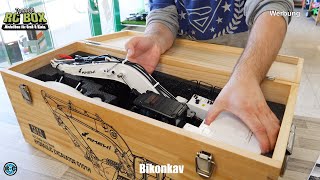 FULL METAL HYDRAULIC RC EXCAVATOR G101H WHITE EDITION FROM AMEWI UNBOXING [upl. by Boehmer998]