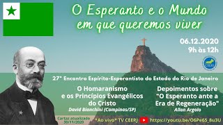 O Esperanto e o Mundo que queremos viver 27º Encontro EspíritaEsperantista do Estado do RJ [upl. by Ahker]