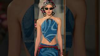 The best 👑fashion show 🫡of 2024 frrr Emilio Pucci Spring 2024 fashion model models [upl. by Llydnek]