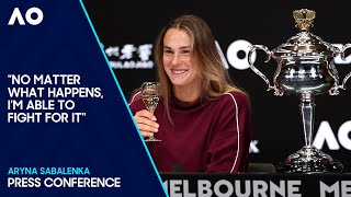 Aryna Sabalenka Press Conference  Australian Open 2024 Final [upl. by Launamme34]