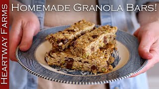 Make The Best Homemade Granola Bars  Heartway Farms [upl. by Tirrej]