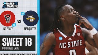 NC State vs Marquette  Sweet 16 NCAA tournament extended highlights [upl. by Pressman776]