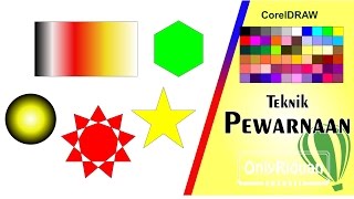 Teknik Pewarnaan Pada CorelDRAW X7  Tutorial CorelDRAW [upl. by Poppy]