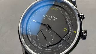 NOMOS Glashütte Zurich World Time Henne Jewelers Limited Edition 805S28 NOMOS Watch Review [upl. by Caron]