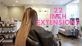 Blonde Balayage Tape In Extensions Installed 22 inches [upl. by Enenstein]