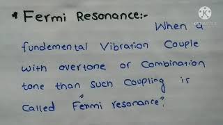 Fermi resonance [upl. by Sibell]