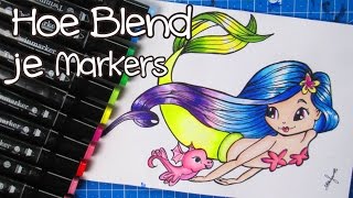 Hoe Blend Je Alcohol Markers Twin Markers Promarkers Copic [upl. by Demetri]