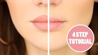 How to fake big lips  change your lip shape  Overline Lips Tutorial  PEACHY [upl. by Nemlaz]