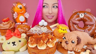 ASMR CHOCOLATE DESSERTS REALISTIC CAKES DONUTS SWEET FOOD MUKBANG 초콜릿 디저트 먹방 [upl. by Downey936]