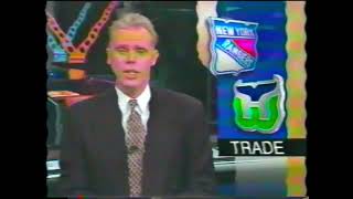 Pat Verbeek Traded To Rangers 3231995 [upl. by Olivero584]