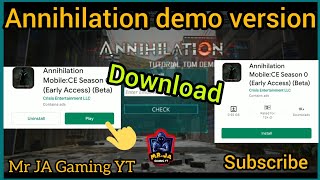 Annihilation demo version download kivabe korbo  beta download  Bangladesh game annihilation [upl. by Schoof238]