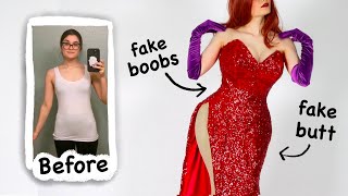 Making a Jessica Rabbit Costume aka how to fake an hourglass body shape [upl. by Yeuh]