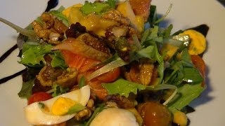 Healthy exotic salad with balsamic cream Weight watcher salad [upl. by Eelac47]