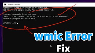 How to fix FIX wmic is not recognized as an internal or external command [upl. by Yenterb]