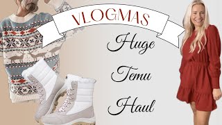 VLOGMAS 23  HUGE CHATTY TEMU HAUL  DISCOUNT CODE FOR £££££ OFF [upl. by Town]