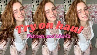 Natural redhair try on haul  Bikini amp Fishnets [upl. by Sandy]