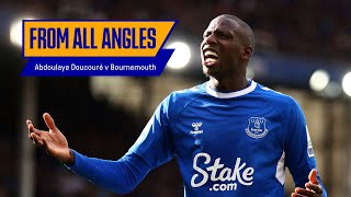 FROM ALL ANGLES DOUCOURÉ V BOURNEMOUTH  Every camera angle as stunning strike sends Goodison wild [upl. by Henden]