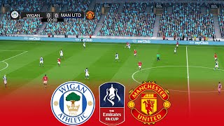 Wigan vs Manchester United  FA Cup 2024  Full Match  08 January 2024  PES Gameplay [upl. by Eisnyl]