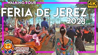 FERIA DE JEREZ 2023  Día  4K UHD Walking Virtual Tour Spain 2023 [upl. by Atteras]