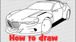 How to draw BMW 30 CSL Hommage R 2015 from Asphalt 9 Legends [upl. by Satsoc103]