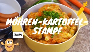 Rezeptvideo MöhrenKartoffelstampf mit Wienerle  der Klassiker im TOPF [upl. by Nalro]